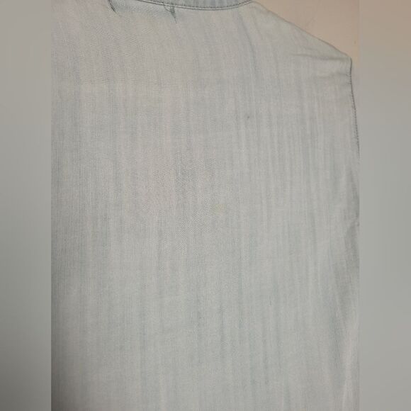 Women's Country Button Down Shirt Western Rodeo Cowgirl Farm Lace Denim Medium - Picture 11 of 11